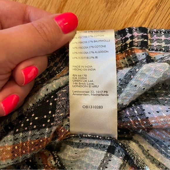 Free People preppy halter plaid romper size small - Picture 10 of 10